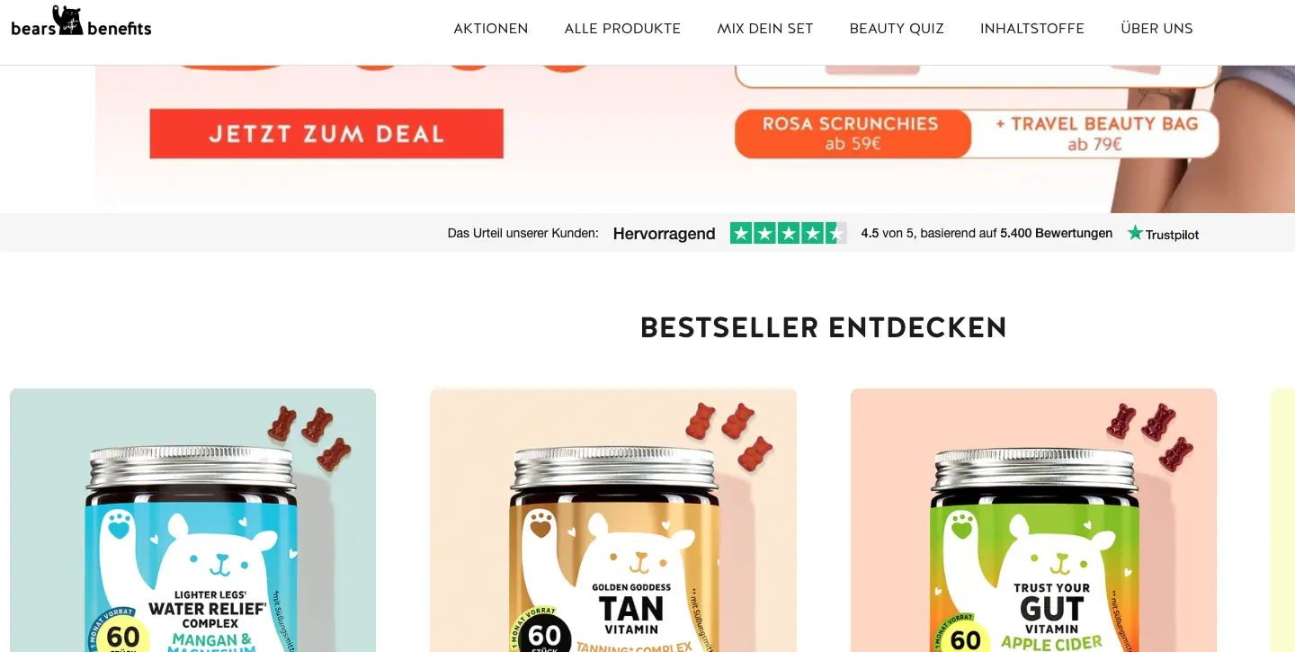 Preview of Bears with Benefits online shop